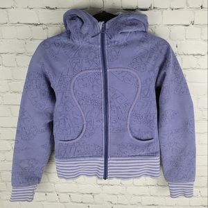 LULULEMON | Mood Ink Fancy Love Peace scuba full zip hoodie